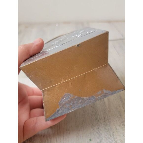 Silver snowman AS IS snowflake tea light holder Xmas decor - Picture 8 of 8